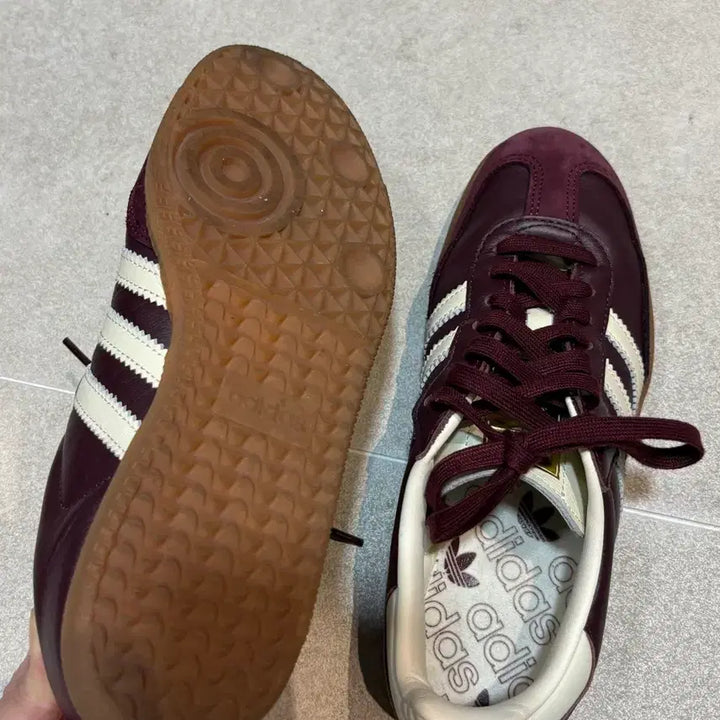 [BUNJANG] Adidas Samba OG Maroon Sneakers / 아디다스 삼바 OG 마룬 크림화이트 245
