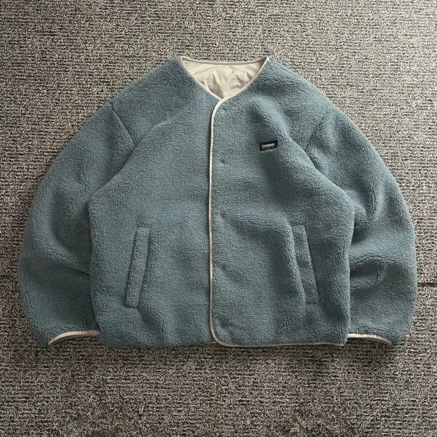 [BUNJANG] Covernat Quilted Reversible Sherpa Jacket - L / 커버낫 차이나 넥 킐티드 리버시블 쉐르파 자켓 3407