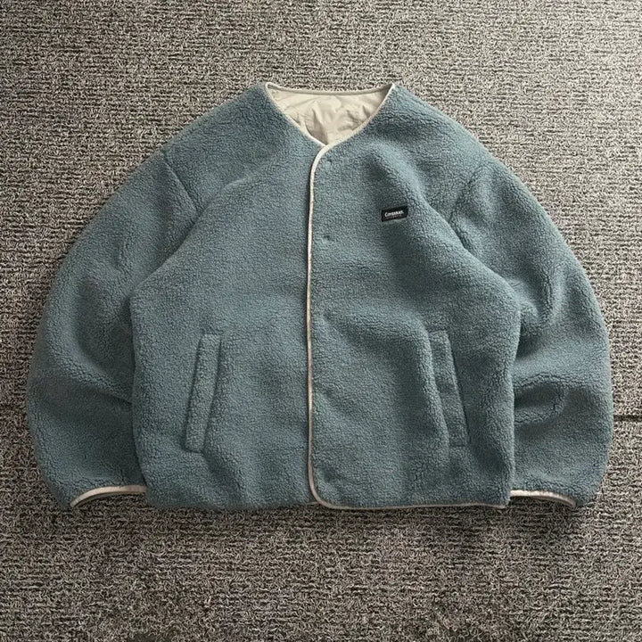 [BUNJANG] Covernat Quilted Reversible Sherpa Jacket - L / 커버낫 차이나 넥 킐티드 리버시블 쉐르파 자켓 3407