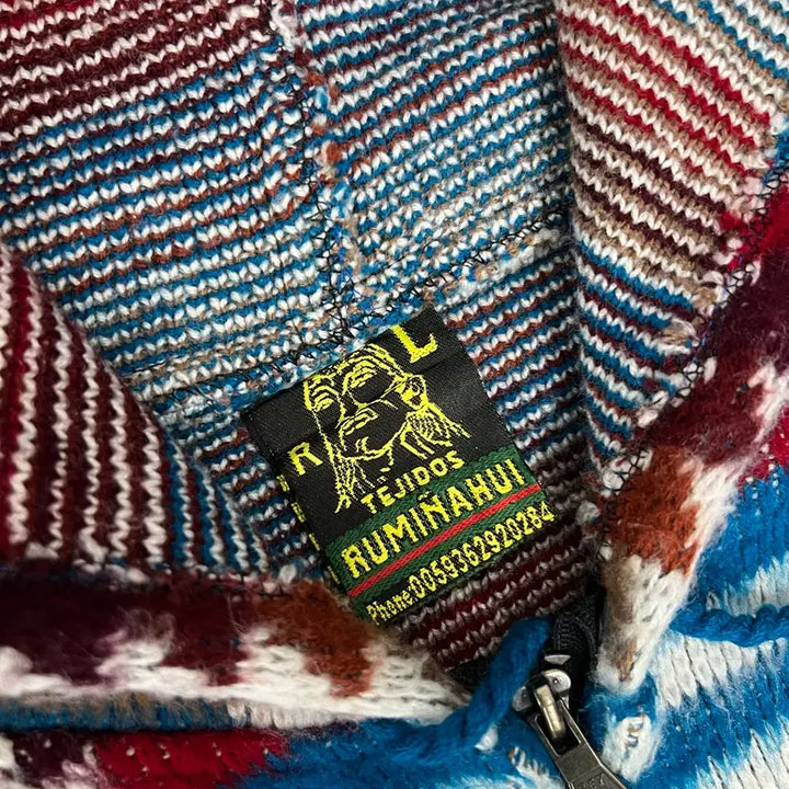 [BUNJANG] Tejidos Ruminahui Archive Pattern Alpaca Wool Hooded Jacket / Tejidos Ruminahui 아카이브패턴 알파카 울 후드집업 자켓