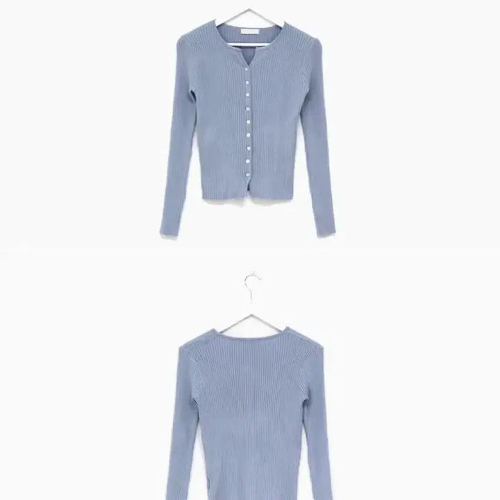 [BUNJANG] Knit Cardigan - Sky Blue / 니트 가디건 소라색