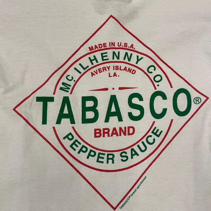 [SOLD OUT] 90s made in USA TABASCO 타바스코 오리지널 반팔티