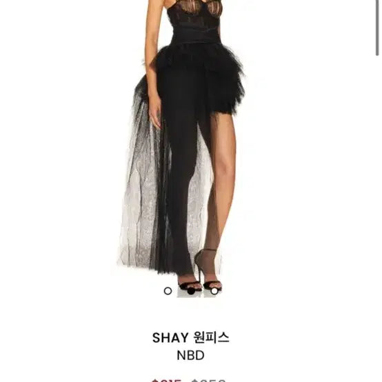 [BUNJANG] NBD Black Tulip Asymmetric Mini Dress / NBD 블랙 튤 언발란스 미니 드레스 원피스 셀프웨딩