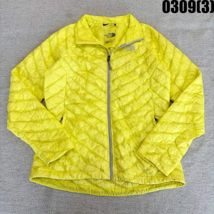 [BUNJANG] The North Face Yellow Quilted Lightweight Padded Jacket (M) / M 노스페이스 옐로우 퀼팅 경량 패딩 자켓 0309(3)
