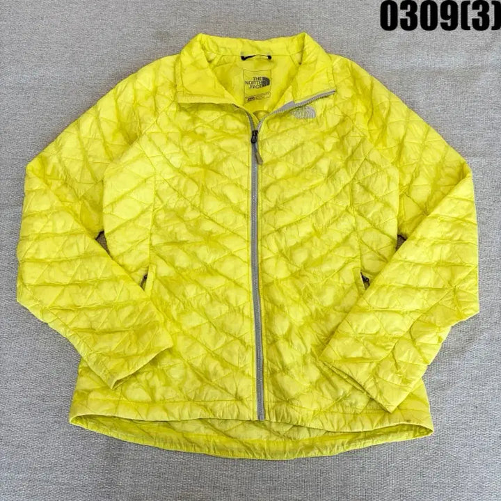 [BUNJANG] The North Face Yellow Quilted Lightweight Padded Jacket (M) / M 노스페이스 옐로우 퀼팅 경량 패딩 자켓 0309(3)