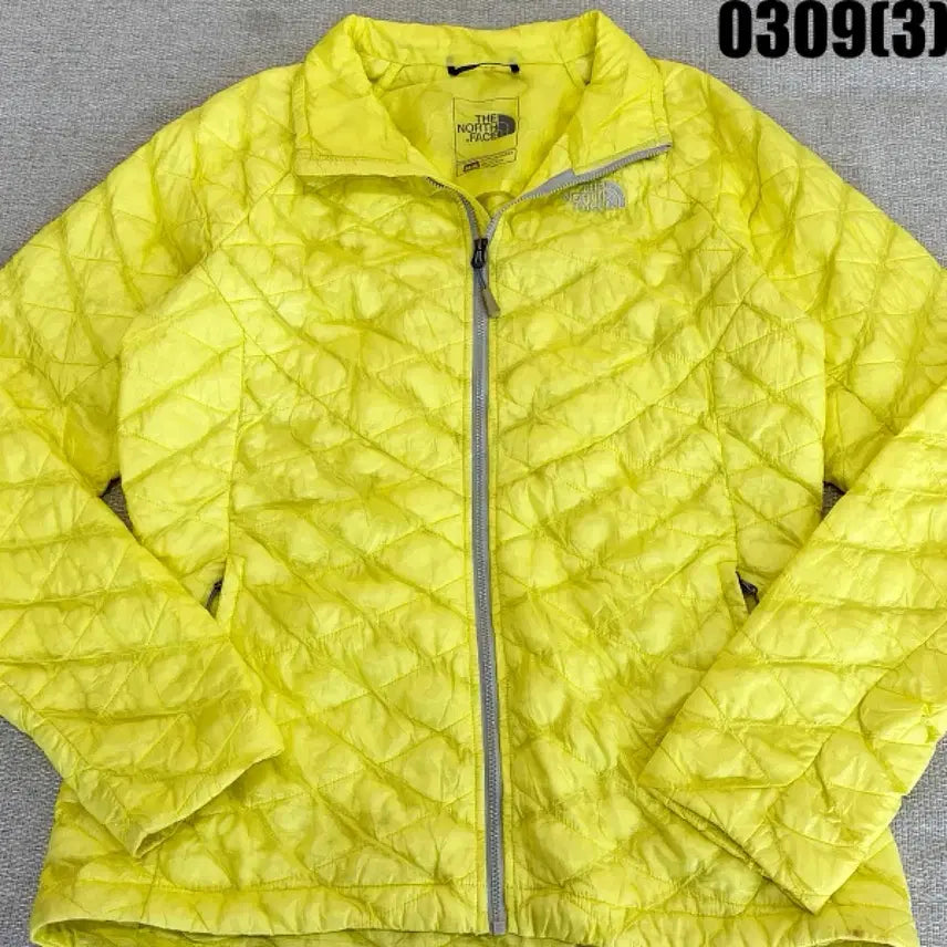 [BUNJANG] The North Face Yellow Quilted Lightweight Padded Jacket (M) / M 노스페이스 옐로우 퀼팅 경량 패딩 자켓 0309(3)