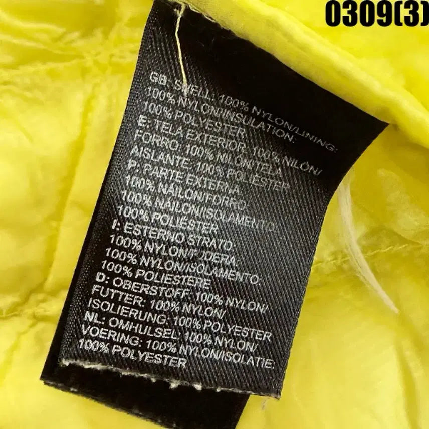 [BUNJANG] The North Face Yellow Quilted Lightweight Padded Jacket (M) / M 노스페이스 옐로우 퀼팅 경량 패딩 자켓 0309(3)