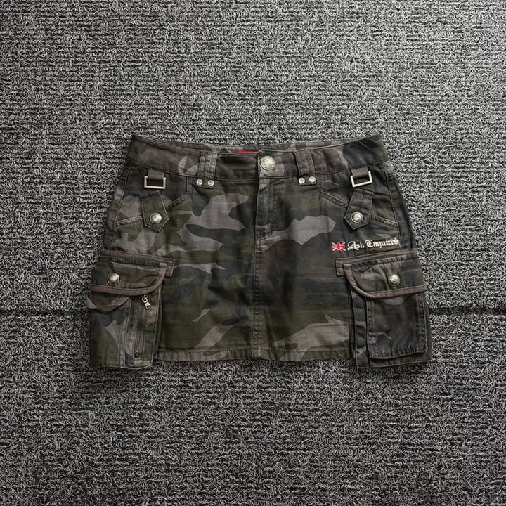 [BUNJANG] ASK Y2k Vintage Camouflage Mini Skirt / ASK Y2k 올드스쿨 빈티지 카모플리쥬 미니 스커트 3413