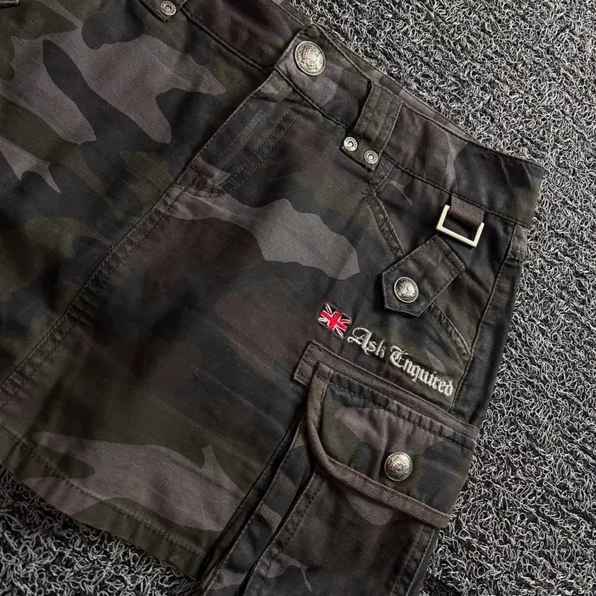 [BUNJANG] ASK Y2k Vintage Camouflage Mini Skirt / ASK Y2k 올드스쿨 빈티지 카모플리쥬 미니 스커트 3413