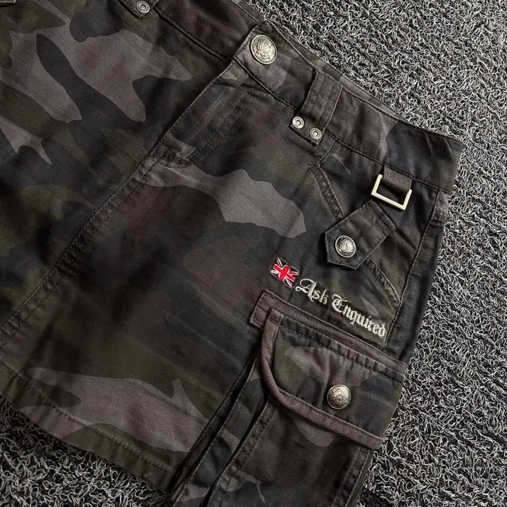 [BUNJANG] ASK Y2k Vintage Camouflage Mini Skirt / ASK Y2k 올드스쿨 빈티지 카모플리쥬 미니 스커트 3413