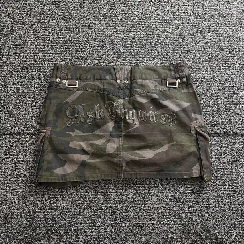 [BUNJANG] ASK Y2k Vintage Camouflage Mini Skirt / ASK Y2k 올드스쿨 빈티지 카모플리쥬 미니 스커트 3413