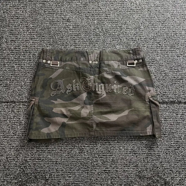 [BUNJANG] ASK Y2k Vintage Camouflage Mini Skirt / ASK Y2k 올드스쿨 빈티지 카모플리쥬 미니 스커트 3413