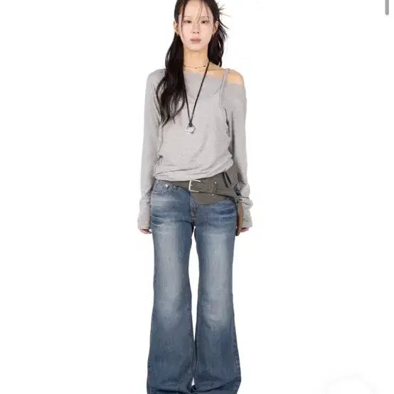 [BUNJANG] Lit Kim Bootcut Jeans / 실착0회 에이블리 더 핑크 부츠컷 청바지