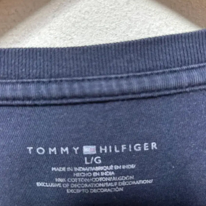 [BUNJANG] Tommy Hilfiger Navy Logo T-shirt L / 타미힐피거 네이비 로고 반팔 티셔츠 L