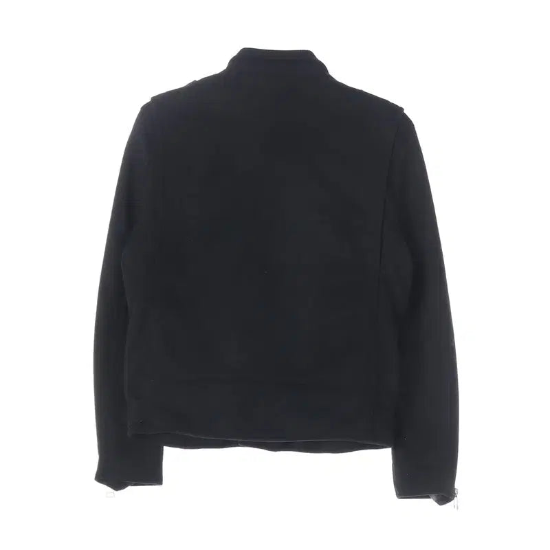 [BUNJANG] DRESS VOLUME Black Fabric Double Rider Jacket / 드레스볼륨 블랙 패브릭 더블 라이더 자켓 L