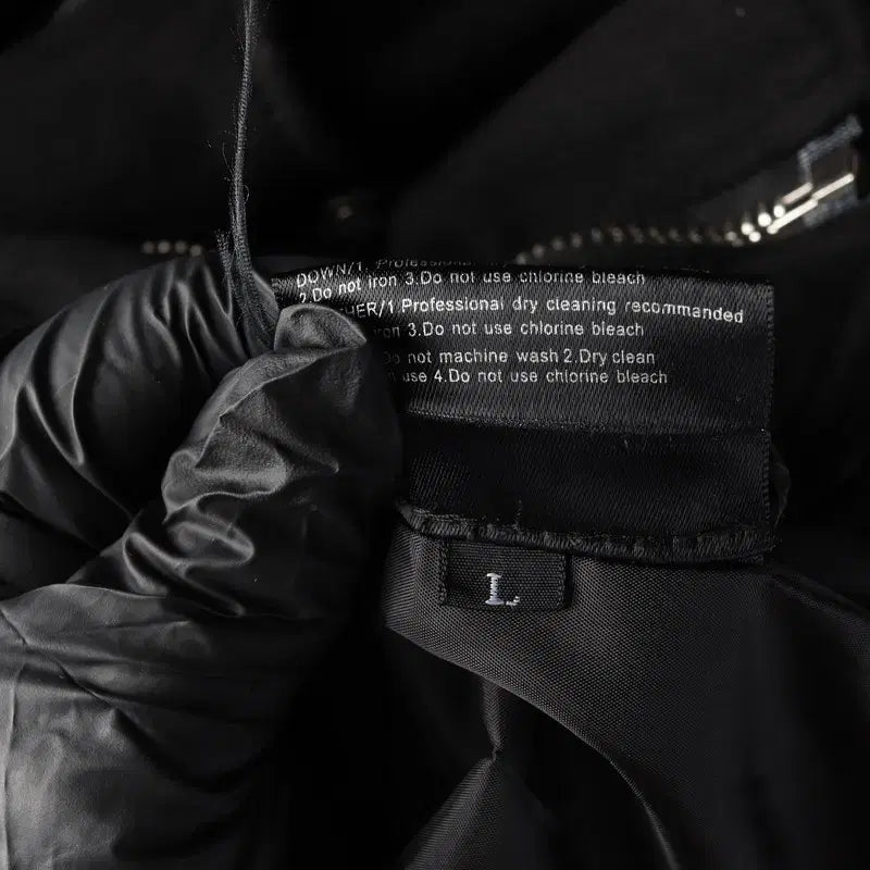 [BUNJANG] DRESS VOLUME Black Fabric Double Rider Jacket / 드레스볼륨 블랙 패브릭 더블 라이더 자켓 L
