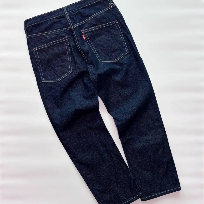 [BUNJANG] Deuces White Stitch Raw Denim Pants M / 듀시스(Deuces) 화이트 스티치 생지 데님 팬츠 M