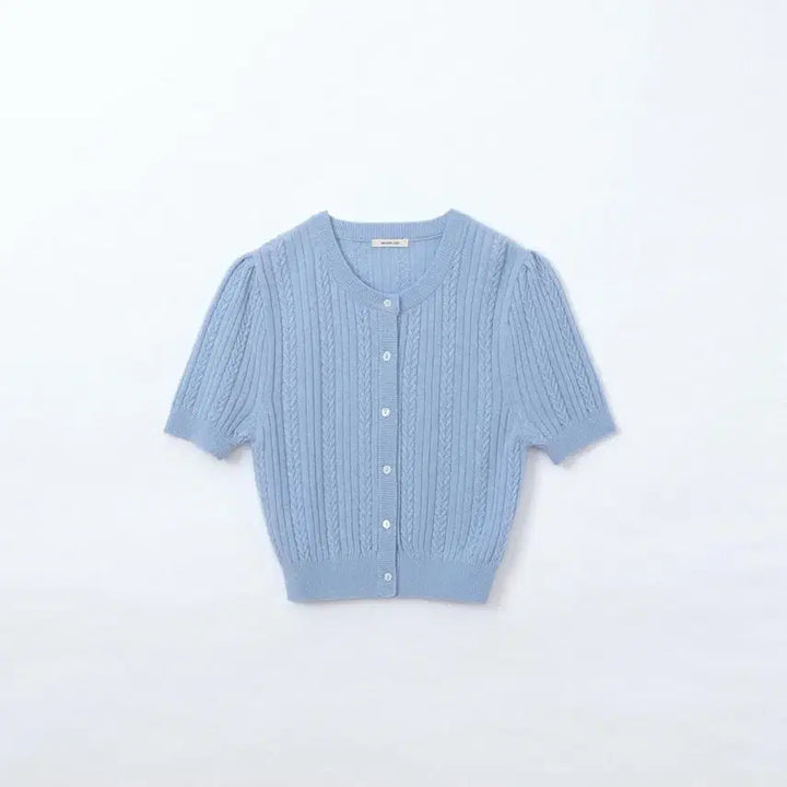 [BUNJANG] Archive J2U Essential Half Cable Knit (Blue) / 아카이브제이투유 에센셜 하프 케이블 니트(blue)