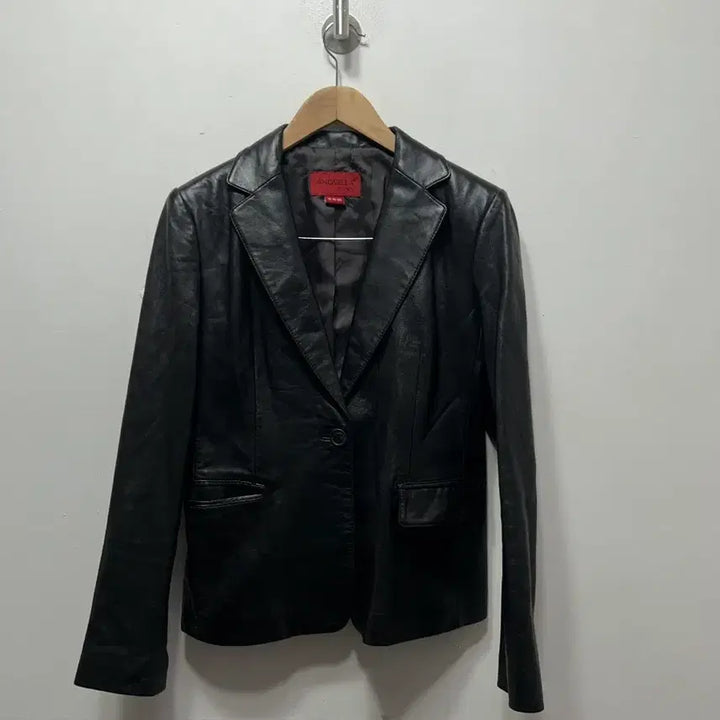 [BUNJANG] ANOVELLA Black Leather Jacket Lambskin Size 55 / ANOVELLA 블랙 가죽 자켓 양가죽 55