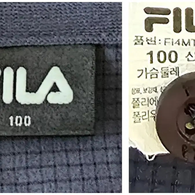 [SOLD OUT] 휠라 네이비 반팔 카라 티셔츠 100