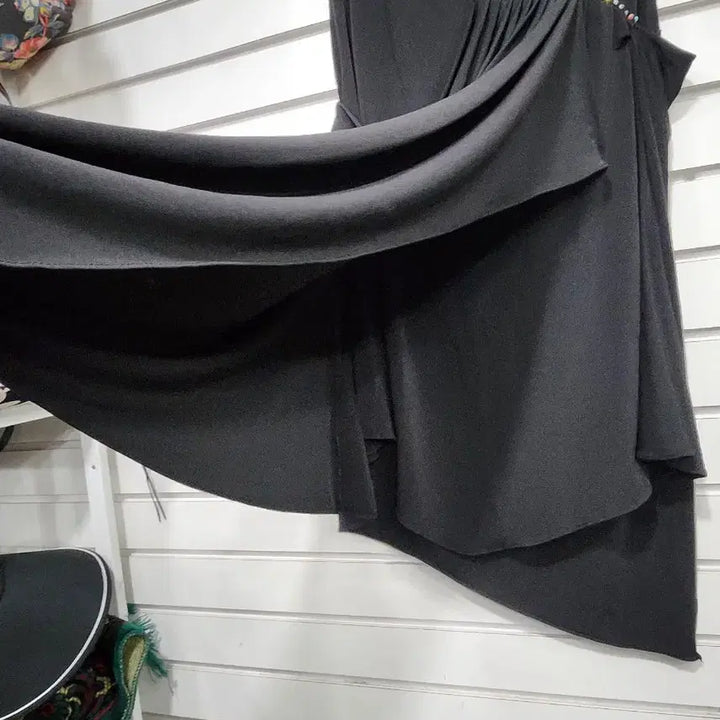 [BUNJANG] Black Asymmetric Dance Skirt / 