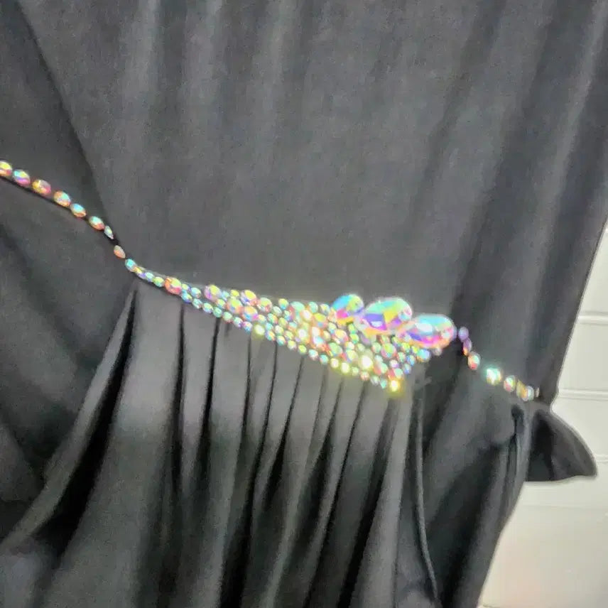 [BUNJANG] Black Asymmetric Dance Skirt / 