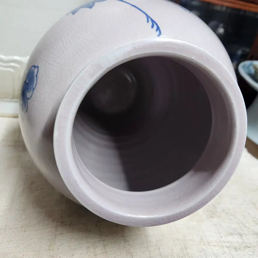 [BUNJANG] Celadon Porcelain Cloud Crane Vase / 청화백자 운학문호(준)