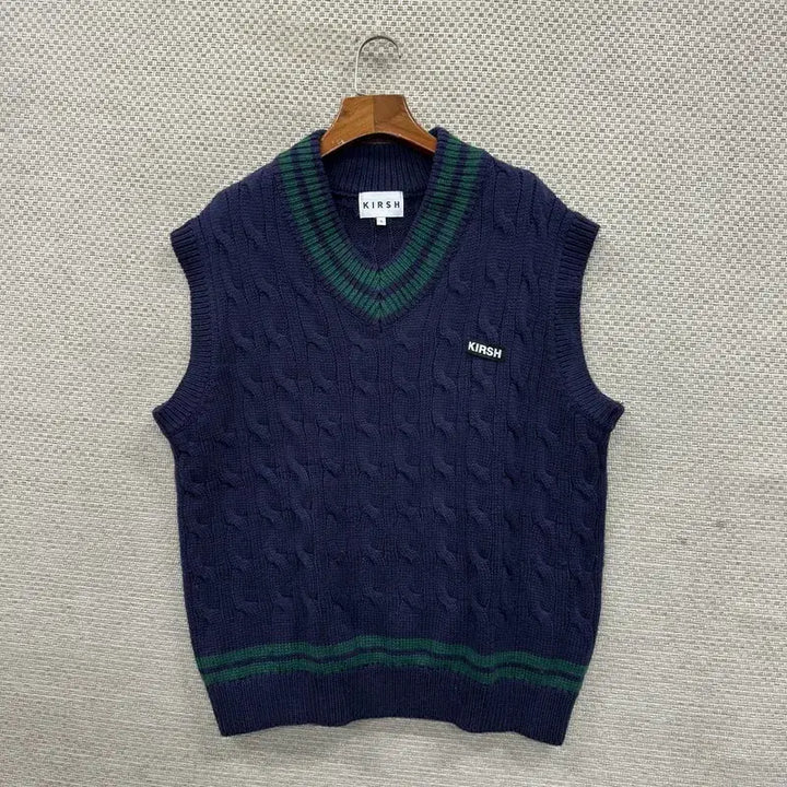 [BUNJANG] Kirsh Casual Cable Knit Vest / 키르시 캐주얼 꽈배기 니트 조끼 베스트 1 A07145