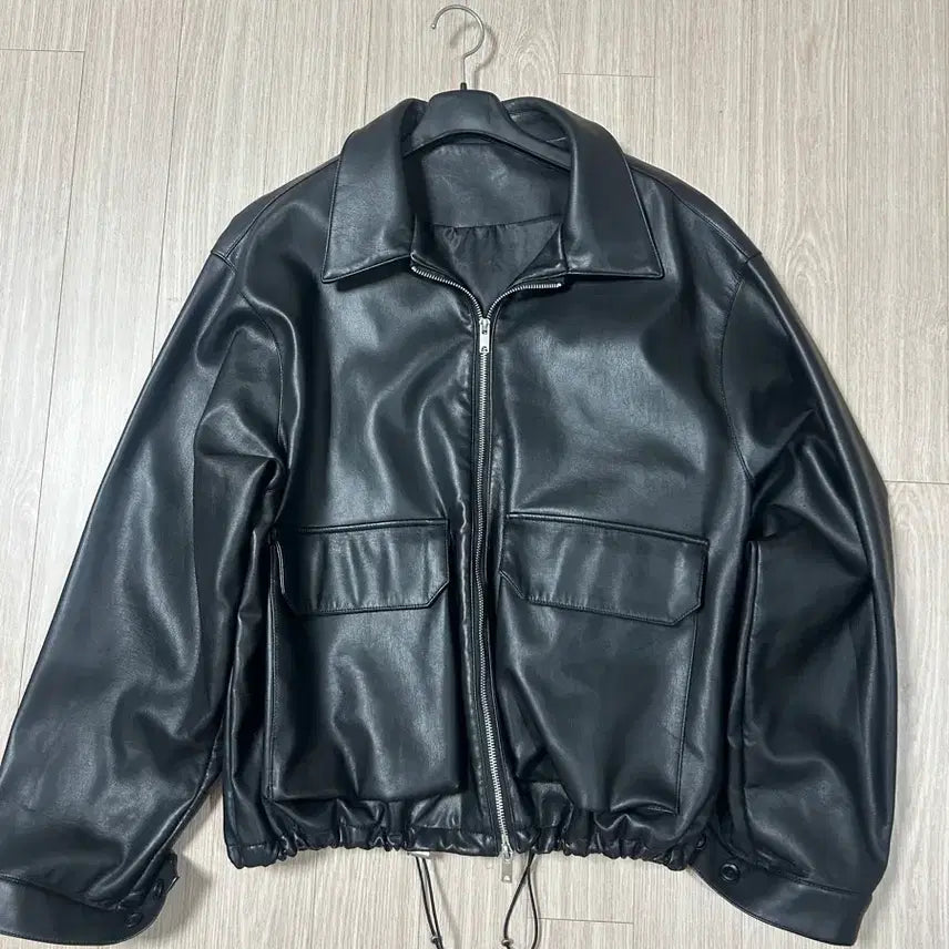 [BUNJANG] Black Leather Jacket / 블랙 레더  자켓