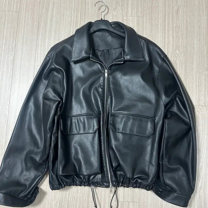 [BUNJANG] Black Leather Jacket / 블랙 레더  자켓