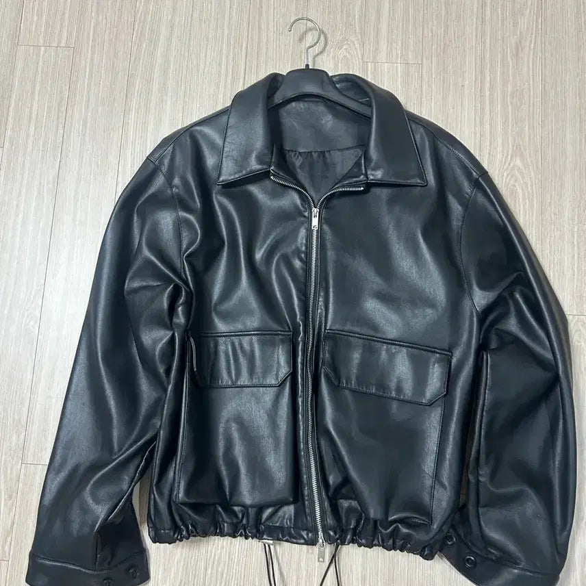 [BUNJANG] Black Leather Jacket / 블랙 레더  자켓