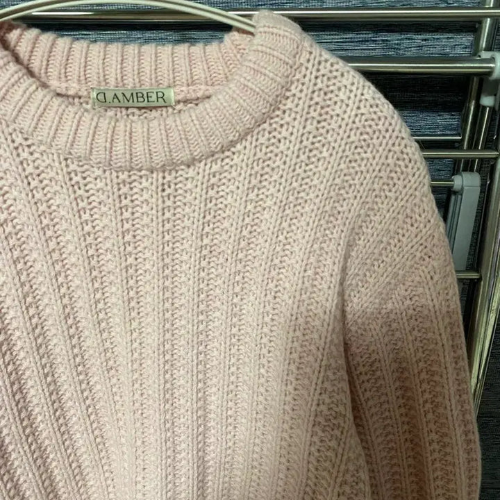[BUNJANG] D.AMBER Pink Knit Sweater / D.AMBER 핑크 니트 스웨터