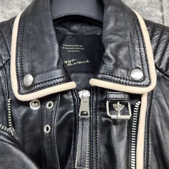 [BUNJANG] Jessi New York Lambskin Zip-Up Jacket (55) / 제시뉴욕 양가죽 짚업자켓55