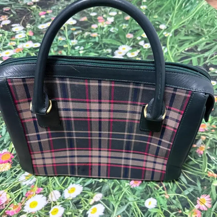 [BUNJANG] Daks Check Green Tote Bag / 닥스 체크 그린 서류가방 토트백