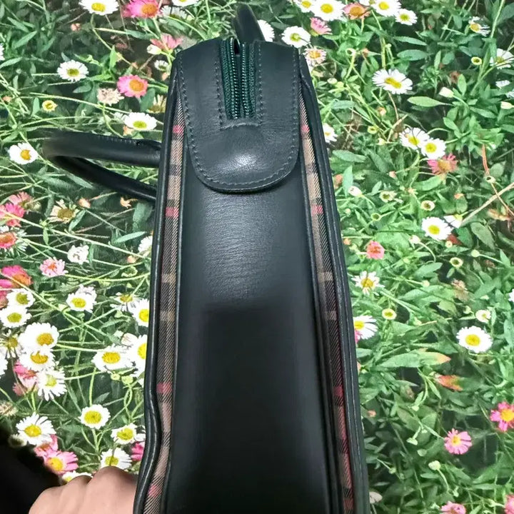 [BUNJANG] Daks Check Green Tote Bag / 닥스 체크 그린 서류가방 토트백