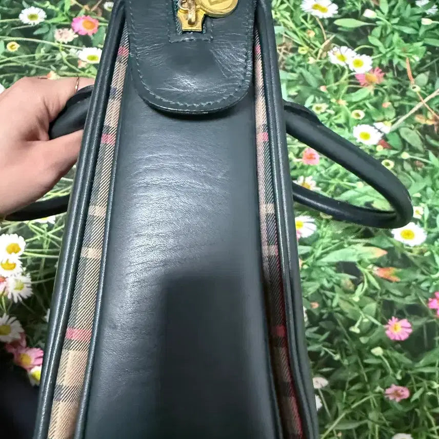[BUNJANG] Daks Check Green Tote Bag / 닥스 체크 그린 서류가방 토트백