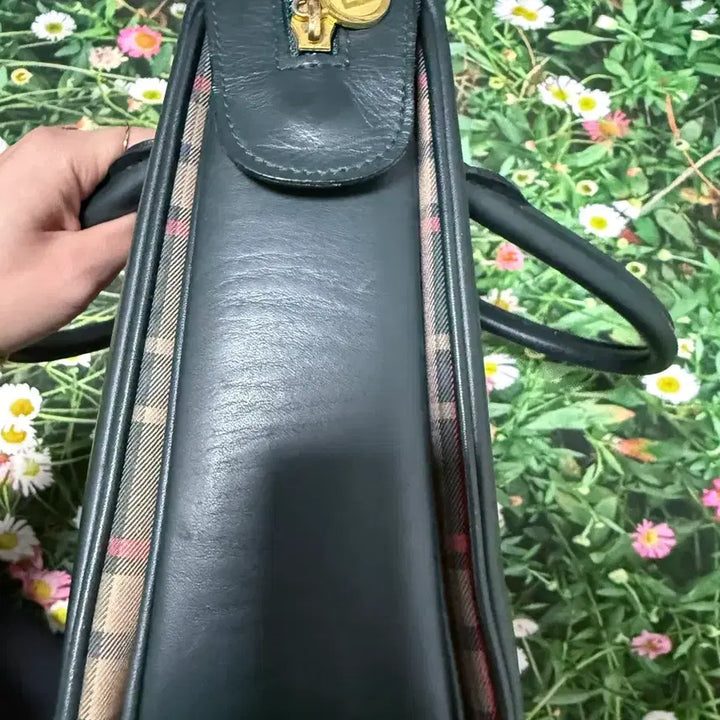 [BUNJANG] Daks Check Green Tote Bag / 닥스 체크 그린 서류가방 토트백