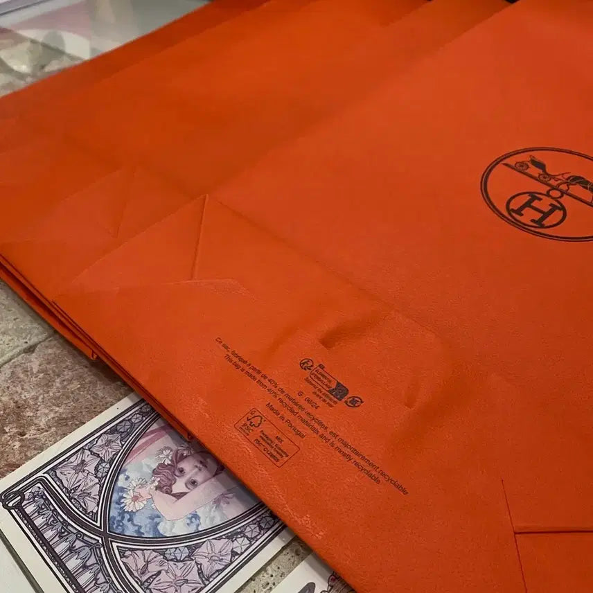 [BUNJANG] Hermès Shopping Bag Bundle Set / 에르메스 쇼핑백(28x42.5x10) 5장 일괄