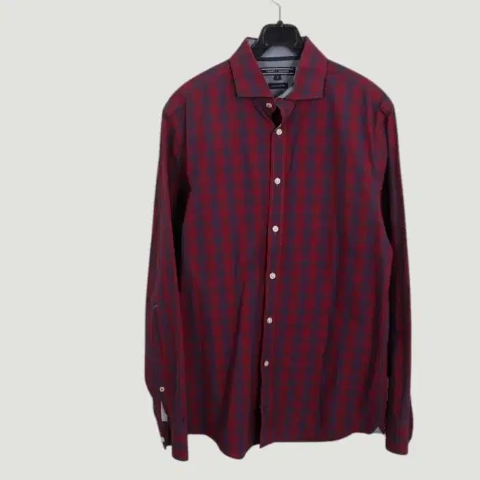 [BUNJANG] Tommy Hilfiger New York Fit Wide Gingham Check Shirt / 남성S / 타미힐피거 뉴욕핏 고방체크 셔츠RD 16-28