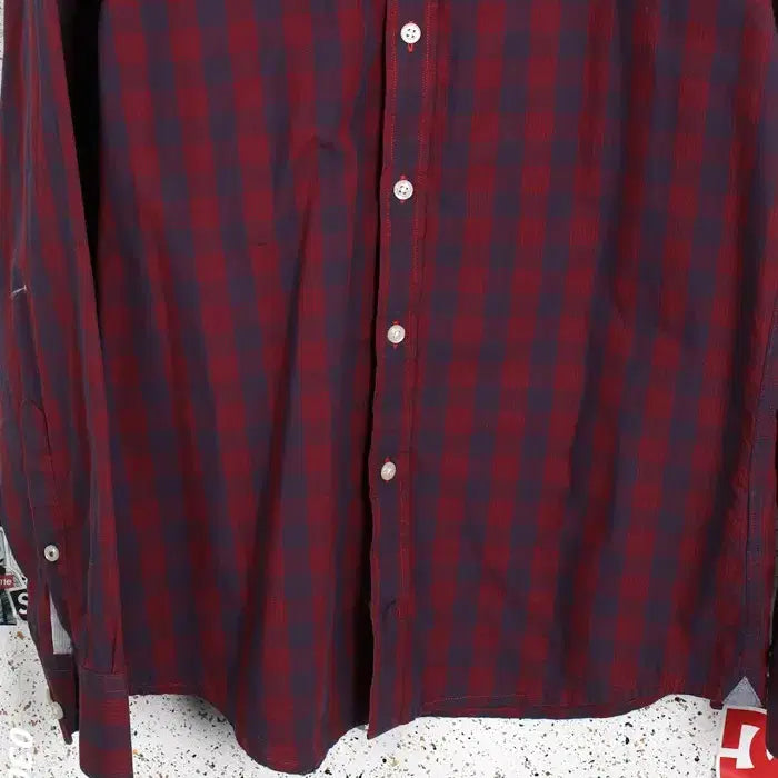 [BUNJANG] Tommy Hilfiger New York Fit Wide Gingham Check Shirt / 남성S / 타미힐피거 뉴욕핏 고방체크 셔츠RD 16-28