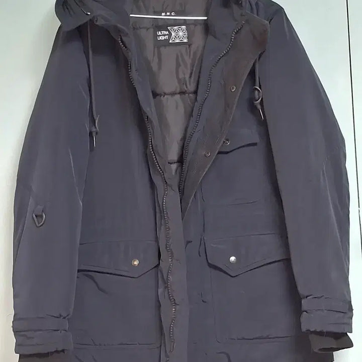 [BUNJANG] MRC Ultra Light Navy Hooded Padded Jacket / 울트라라이트패딩후드