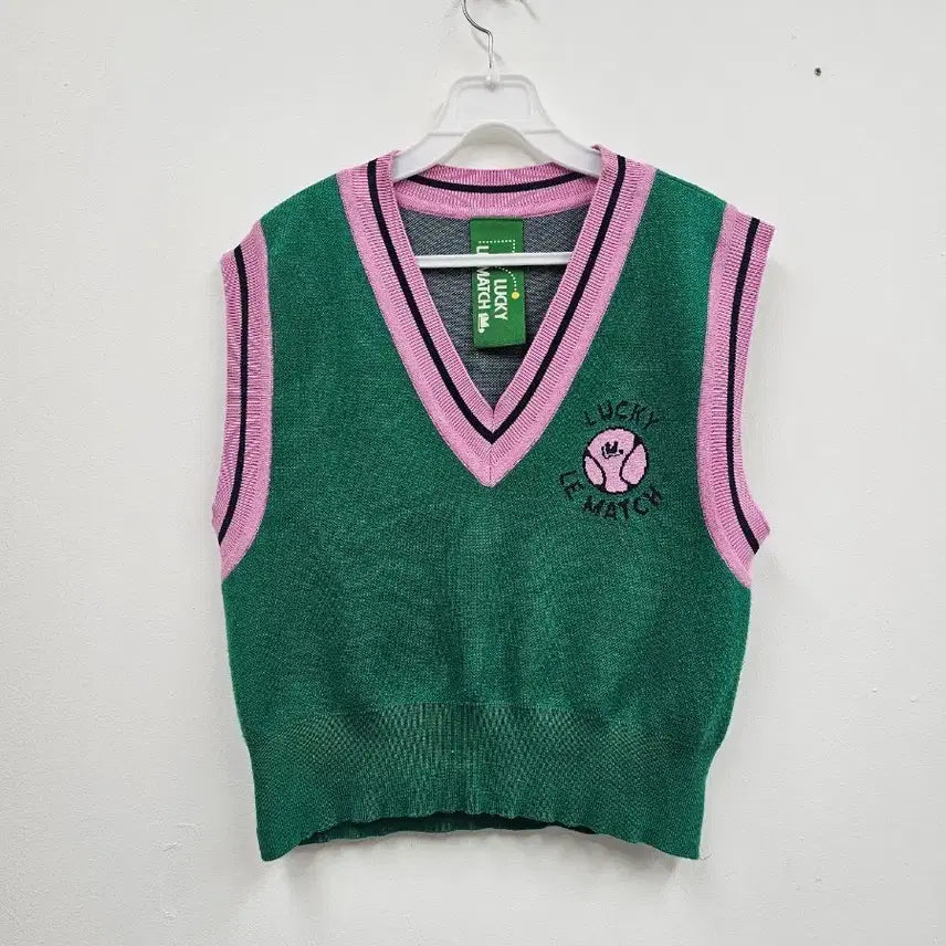 [SOLD OUT] 럭기마르쉐 V넥 크롭 니트 조끼