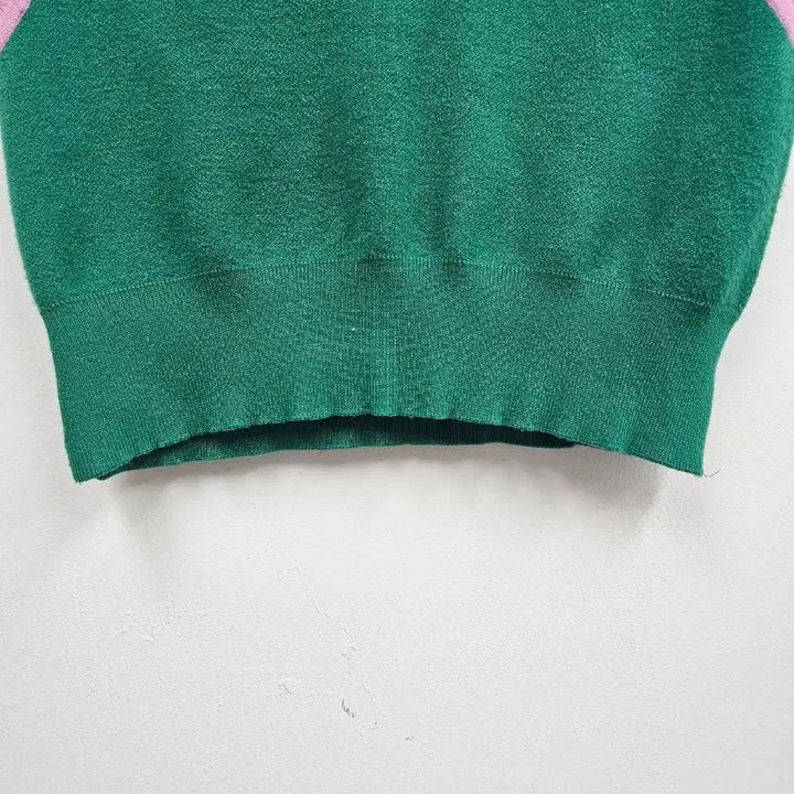 [SOLD OUT] 럭기마르쉐 V넥 크롭 니트 조끼