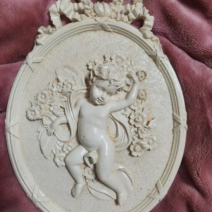 [BUNJANG] Antique Angel Wall Hanging Frames (Set of 2) / [골동품]엔틱 엔젤 벽걸이 액자(2쌍)
