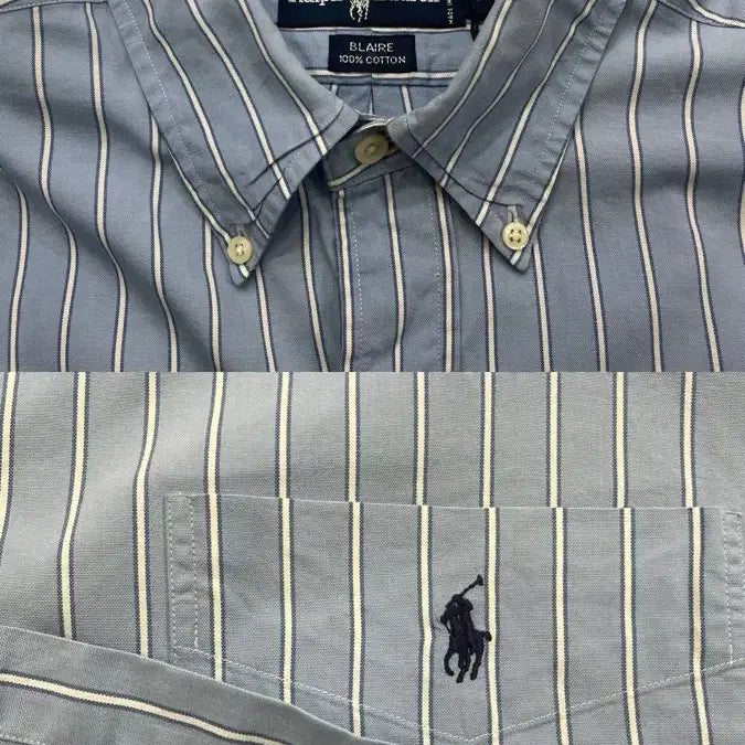 [BUNJANG] Polo Ralph Lauren Stripe Shirt Blake (L) / (L) POLO 폴로 랄프로렌 스트라이프 셔츠 블레이크