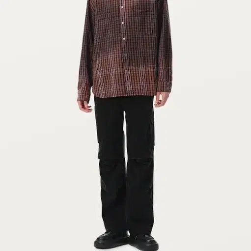 [BUNJANG] Solid Homme Red Dye Check Shirt / 솔리드옴므 레드 다잉 체크셔츠 (52사이즈)
