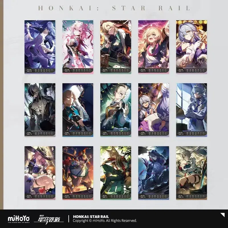 [BUNJANG] Honkai: Star Rail 2026 Weekly Calendar / 붕스 붕괴스타레일 광년각록 2026 주간 캘린더 주력 달력