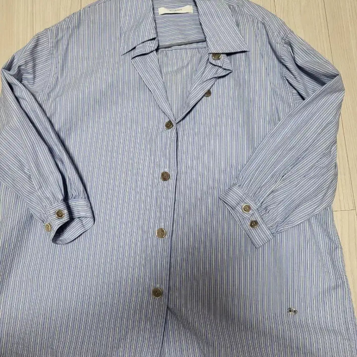 [BUNJANG] Magnet Stripe 7-part Shirt / 마그넷 스트라이프 7 부 셔츠