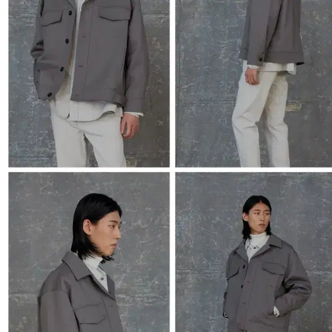 [BUNJANG] Jabanas Minimal Extreme Wool Trucker Jacket - Grayish Khaki - M / (새제품) 자바나스 미니멀 익스트림 울 트러커 자켓 그레이쉬 카키 M