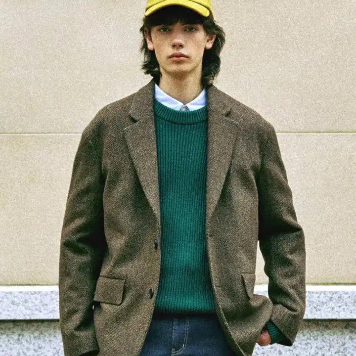 [BUNJANG] Hazzys Humphrey Wool Check Jacket - Men&